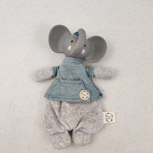 Meiya & Alvin  Lovey Elephant Gray Plush Security Blanket Toy Rubber Head